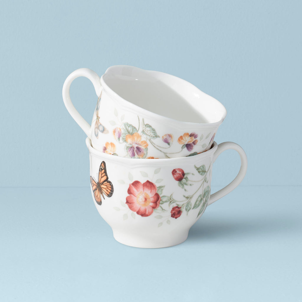 Thekbunny  Butterfly Meadow Latte Mugs - Set of 2