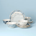 Thekbunny Blue Bay 12-Piece Dinnerware Set