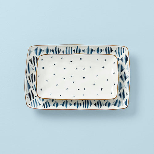 Thekbunny Blue Bay 2-Piece Nesting Platter Set