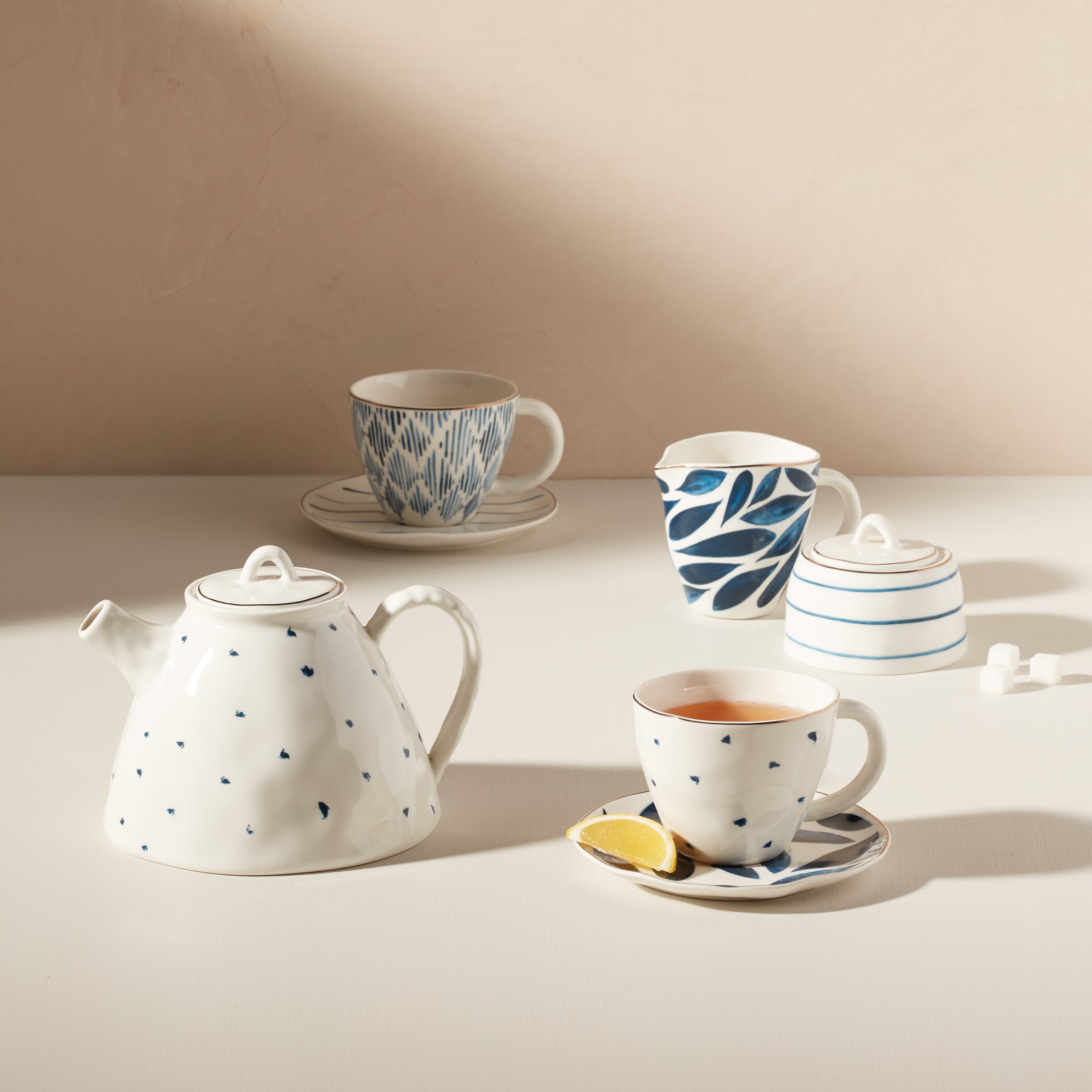 Thekbunny Blue Bay 9-Piece Tea Set