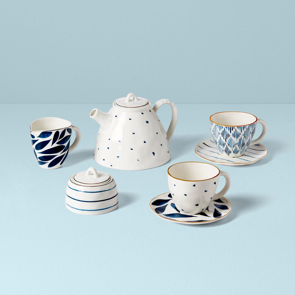 Thekbunny Blue Bay 9-Piece Tea Set