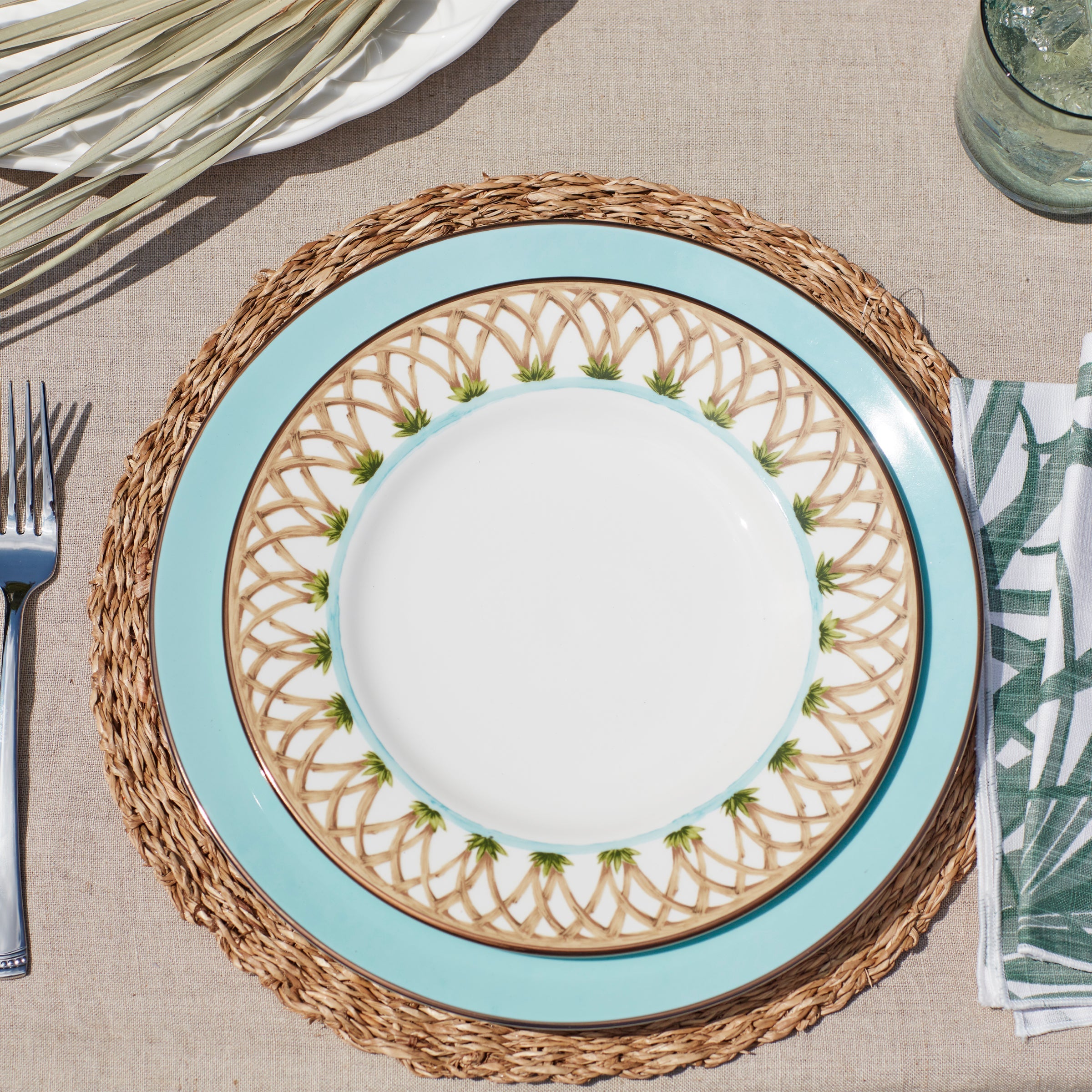 Thekbunny British Colonial Bamboo Accent Plate