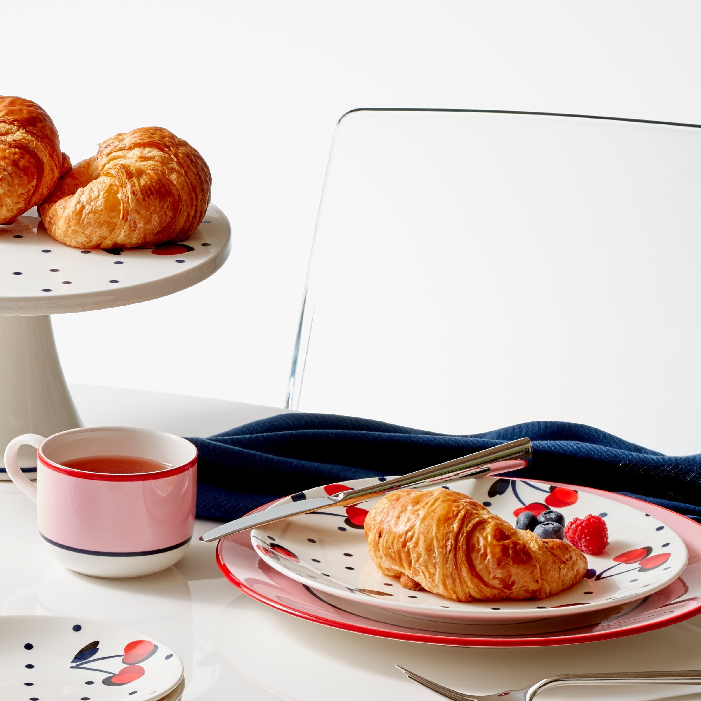 Make It Pop Dinner Plates - Set of 4 - Green/Pink