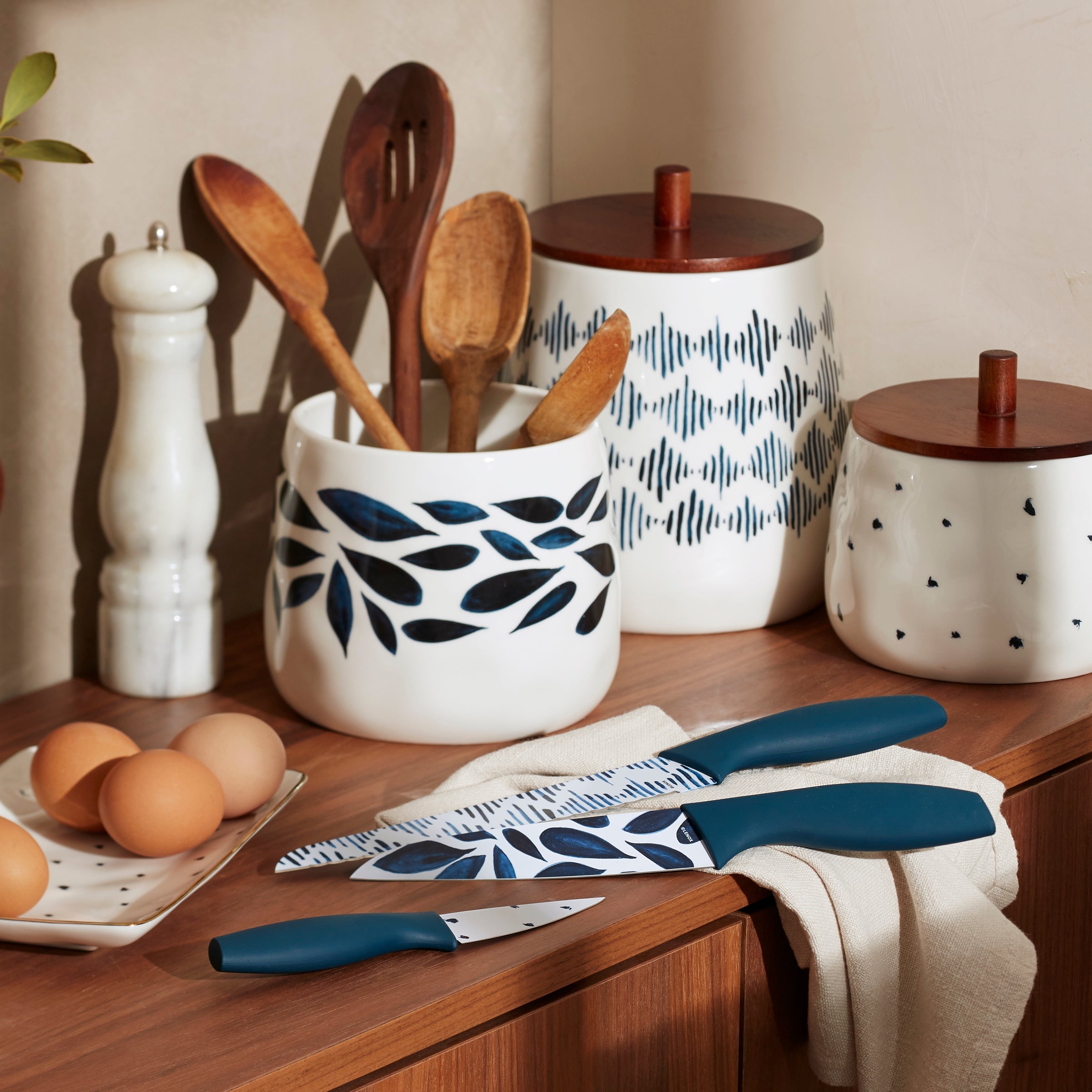Thekbunny Blue Bay 4 Piece Cutlery Set