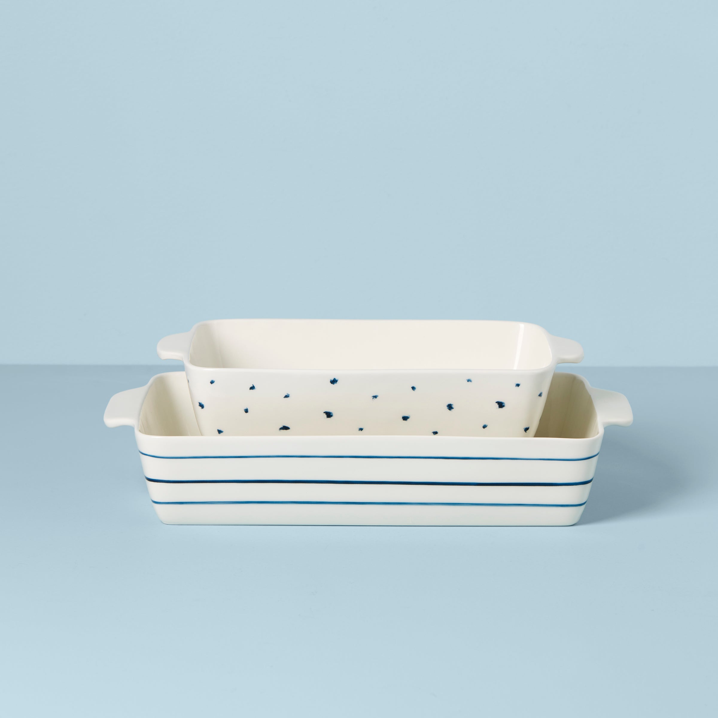 Thekbunny Blue Bay Rectangular 2-Piece Baking Dish Set