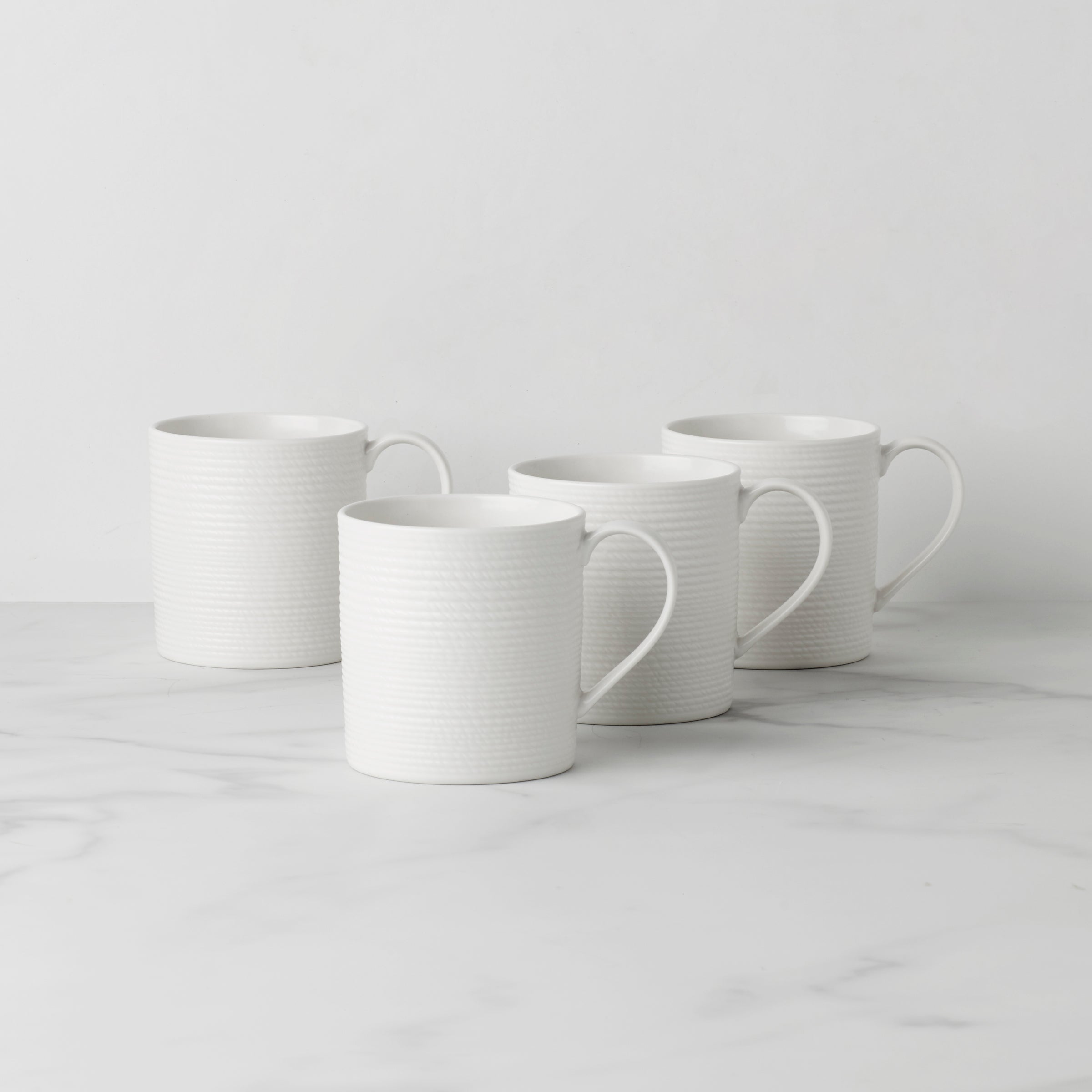 Thekbunny  LX Collective White Mugs - Set of 4