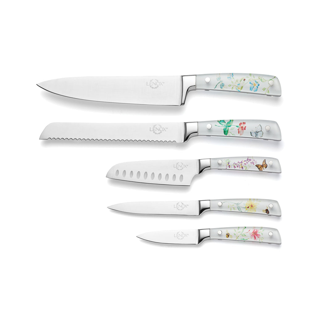 Thekbunny Butterfly Meadow 6 Piece Cutlery Block Set
