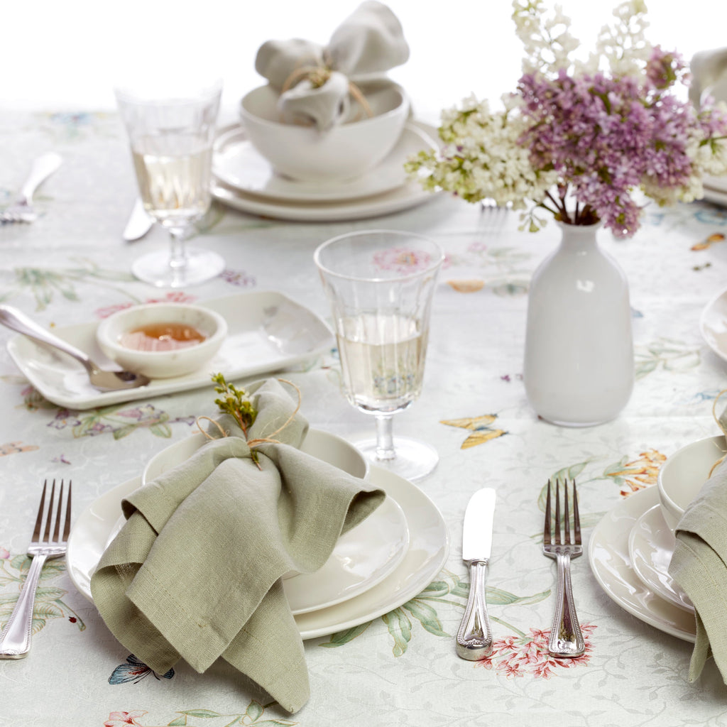Thekbunny Bay Colors 12-Piece Dinnerware Set, White
