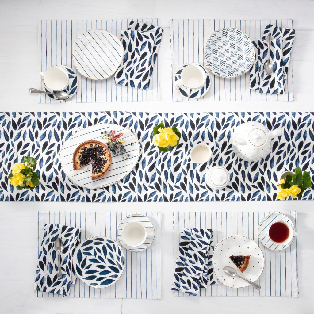 Thekbunny Blue Bay Reversible Table Runner