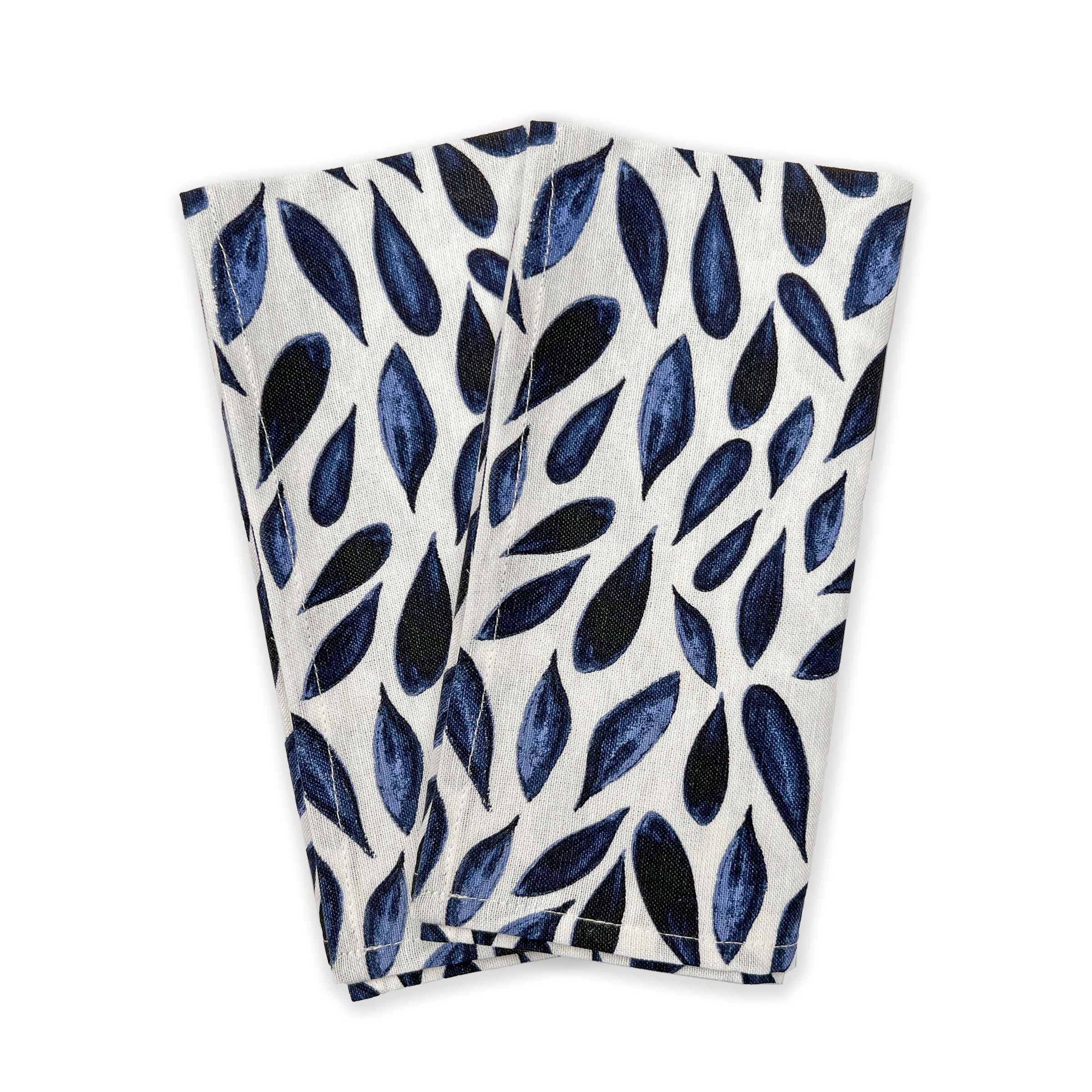 Thekbunny Blue Bay Leaf Dinner Napkin - Set Of 2