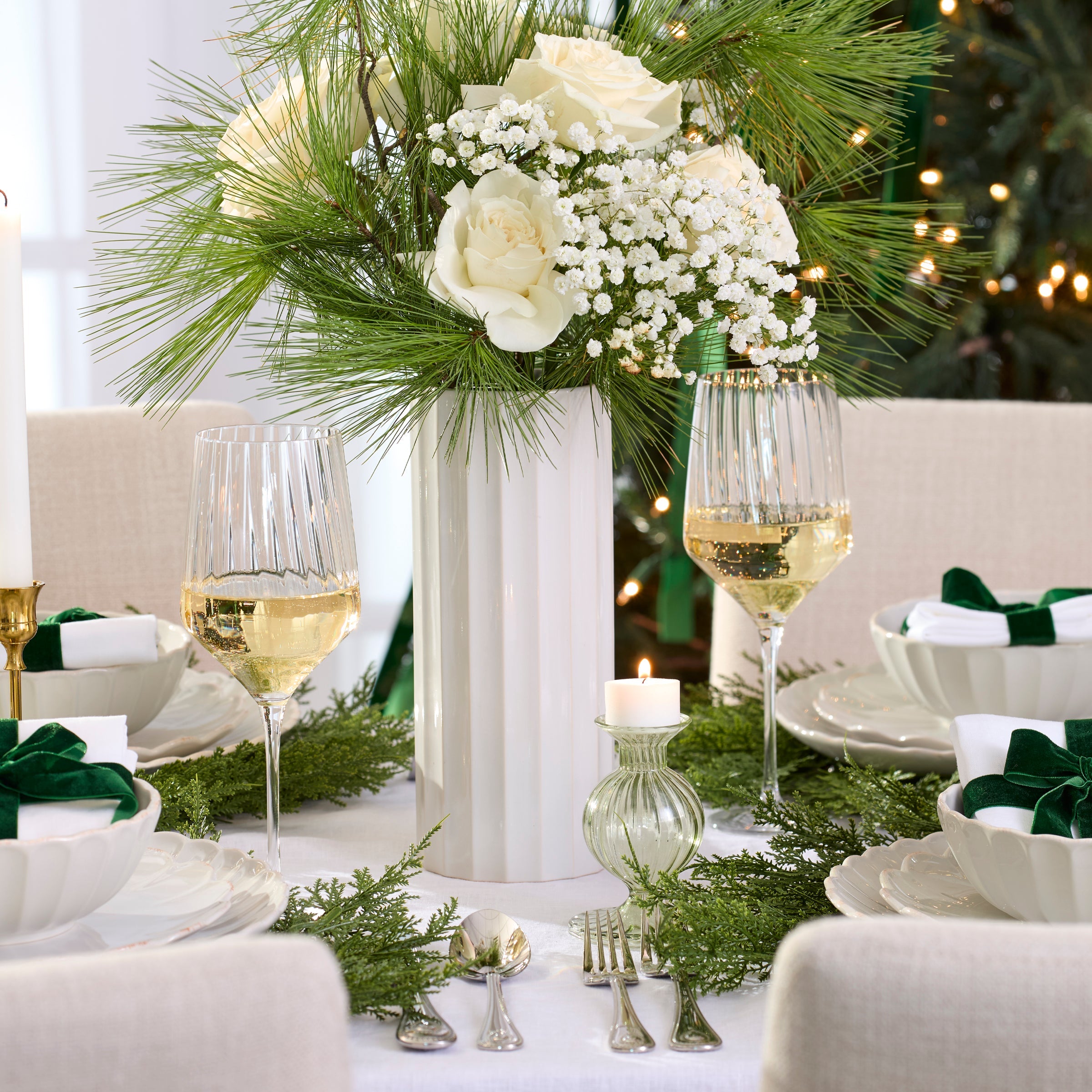 Thekbunny French Perle Scallop Cylinder Vase