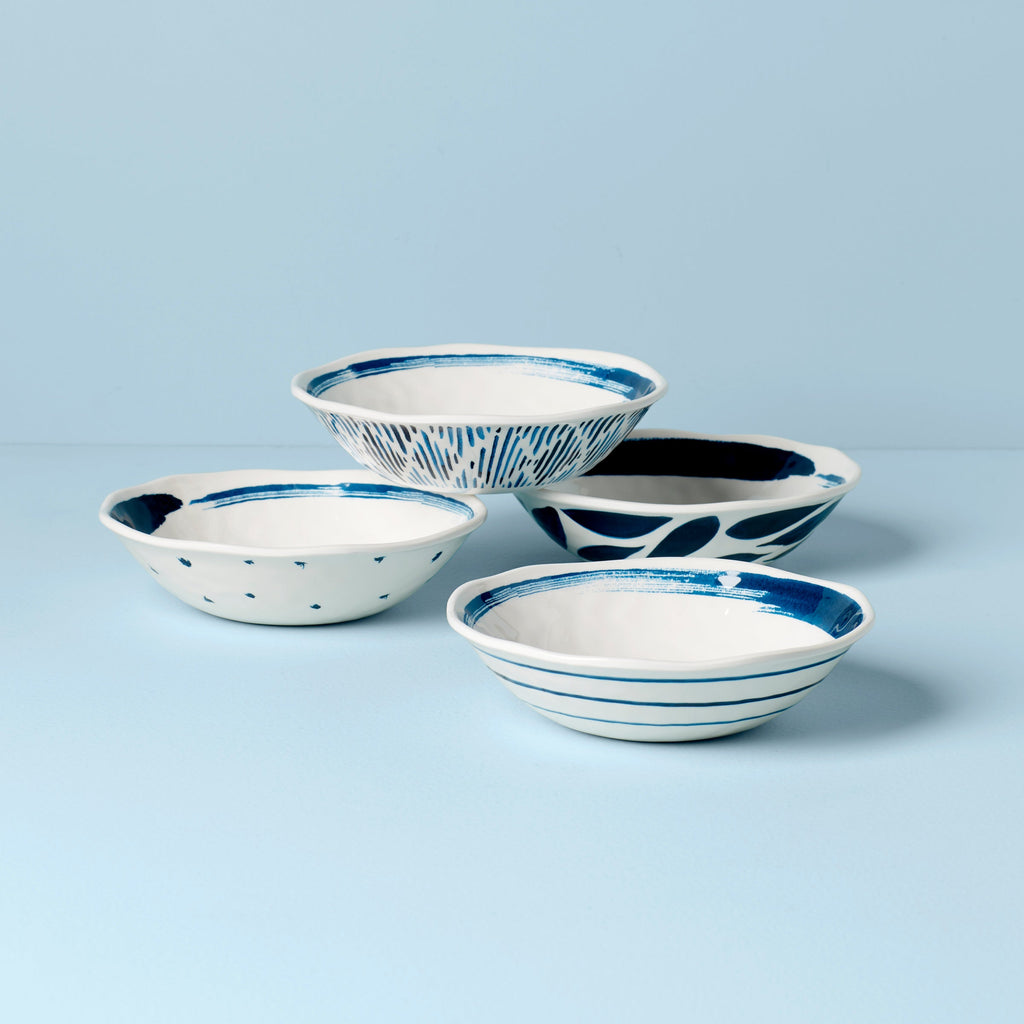 Thekbunny Blue Bay Melamine All-Purpose Bowls - Set of 4