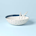 Thekbunny Blue Bay Melamine Salad Bowl With Servers