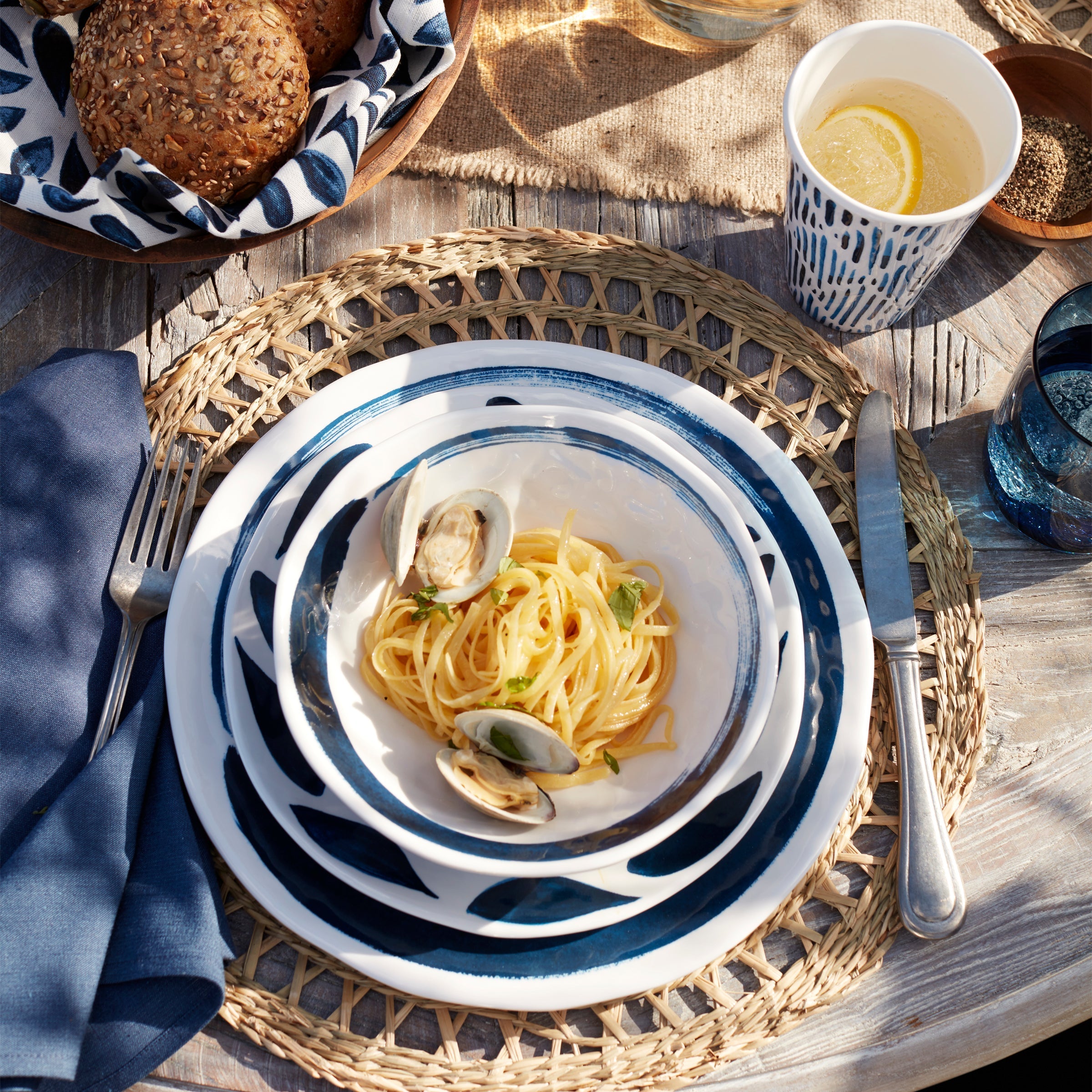 Thekbunny Blue Bay Melamine All-Purpose Bowls - Set of 4