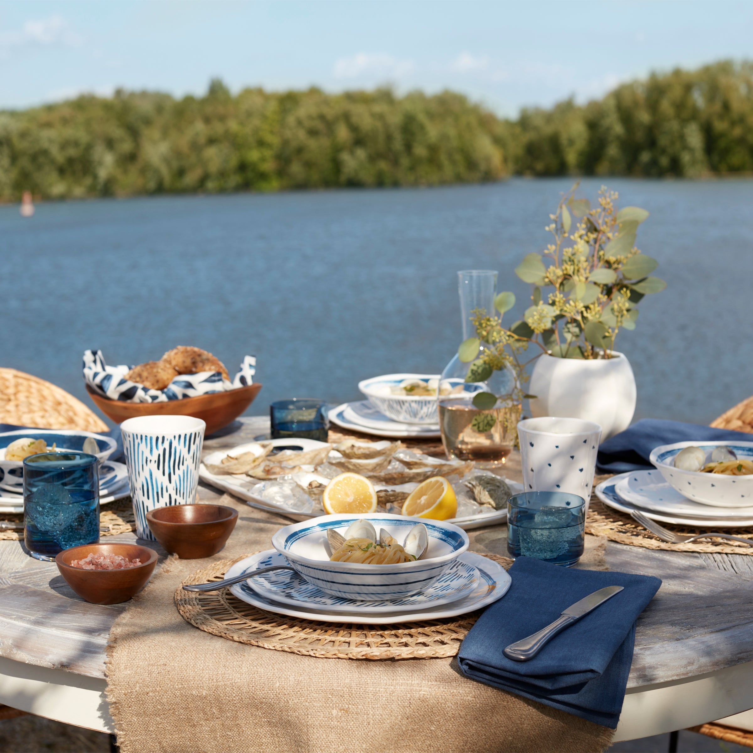 Thekbunny Blue Bay Melamine All-Purpose Bowls - Set of 4