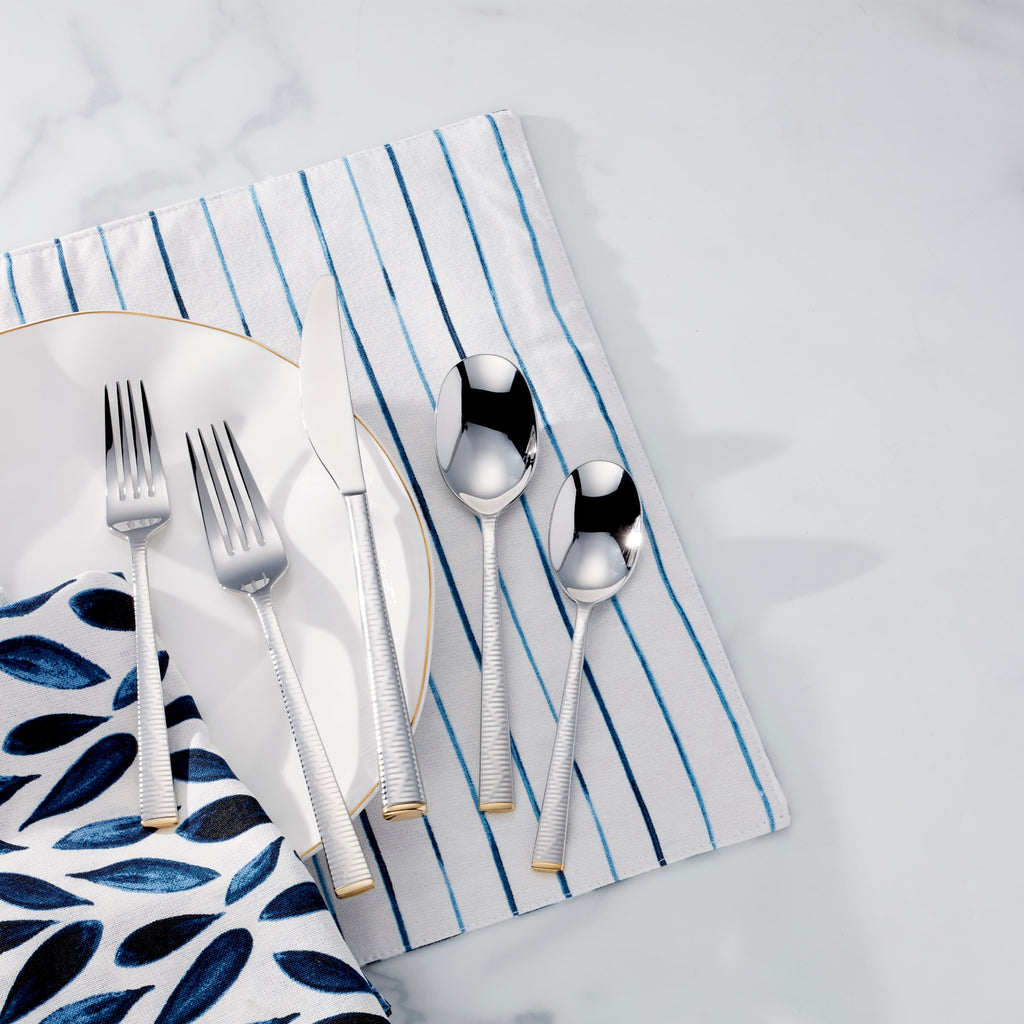 Thekbunny Blue Bay 20 Piece Flatware Set