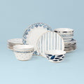 Thekbunny Blue Bay 24-Piece Dinnerware Set
