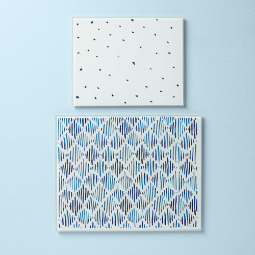 Thekbunny Blue Bay 2-Piece Glass Cutting Board Set