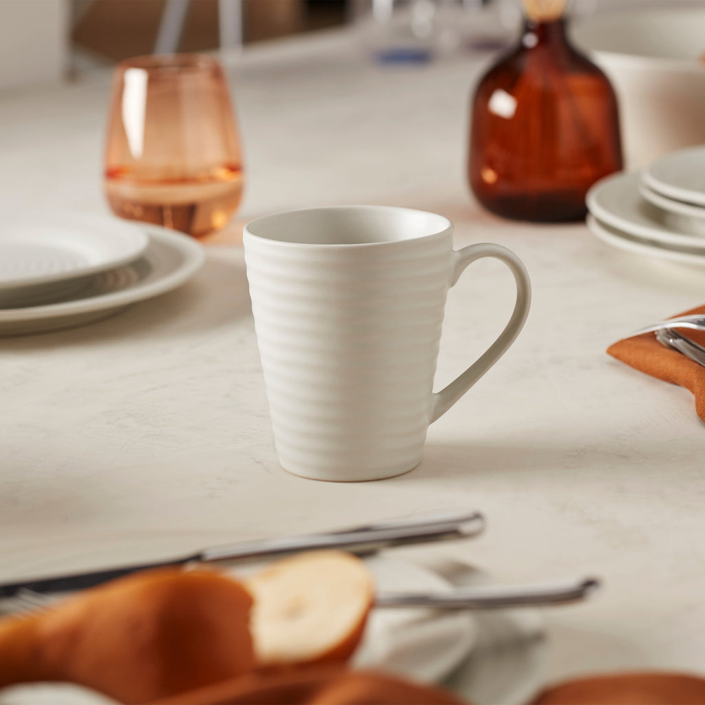 Thekbunny  Ridge White Mugs - Set of 4