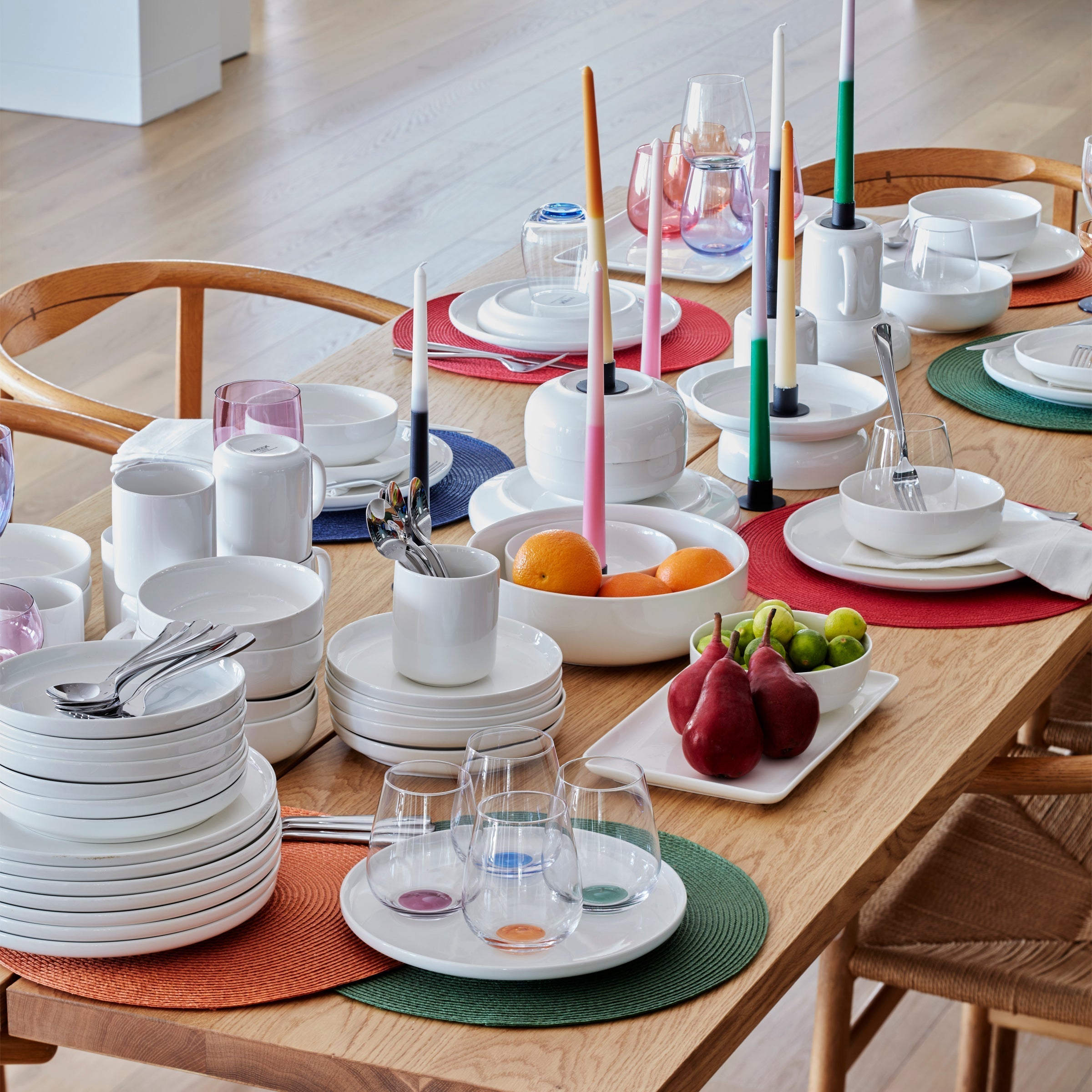 Thekbunny 24 Seven White 12-Piece Dinnerware Set