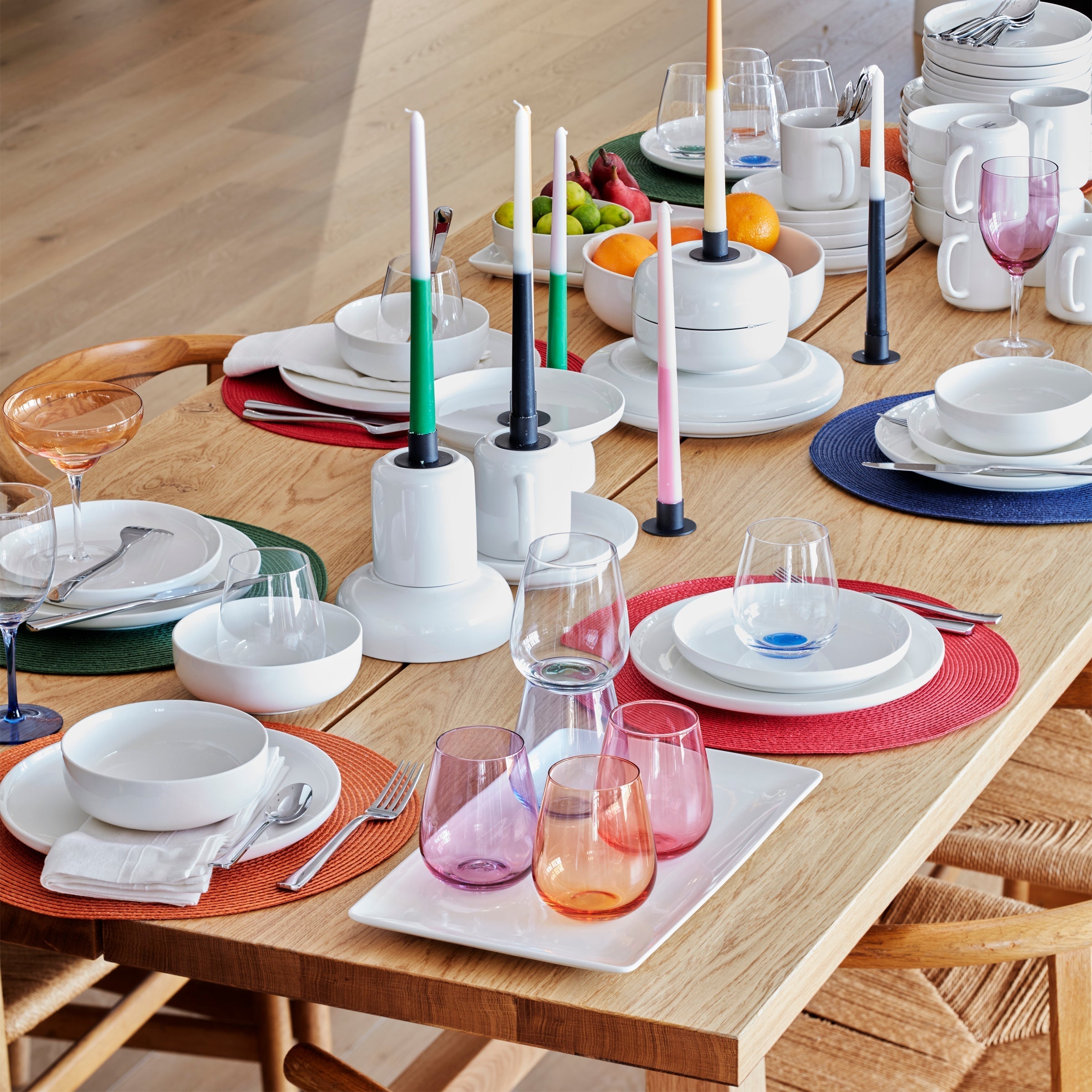 Thekbunny 24 Seven White 12-Piece Dinnerware Set