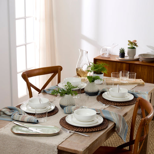 Thekbunny 24 Seven White 18-Piece Dinnerware Set