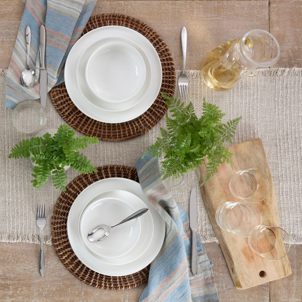 Thekbunny 24 Seven White 12-Piece Dinnerware Set