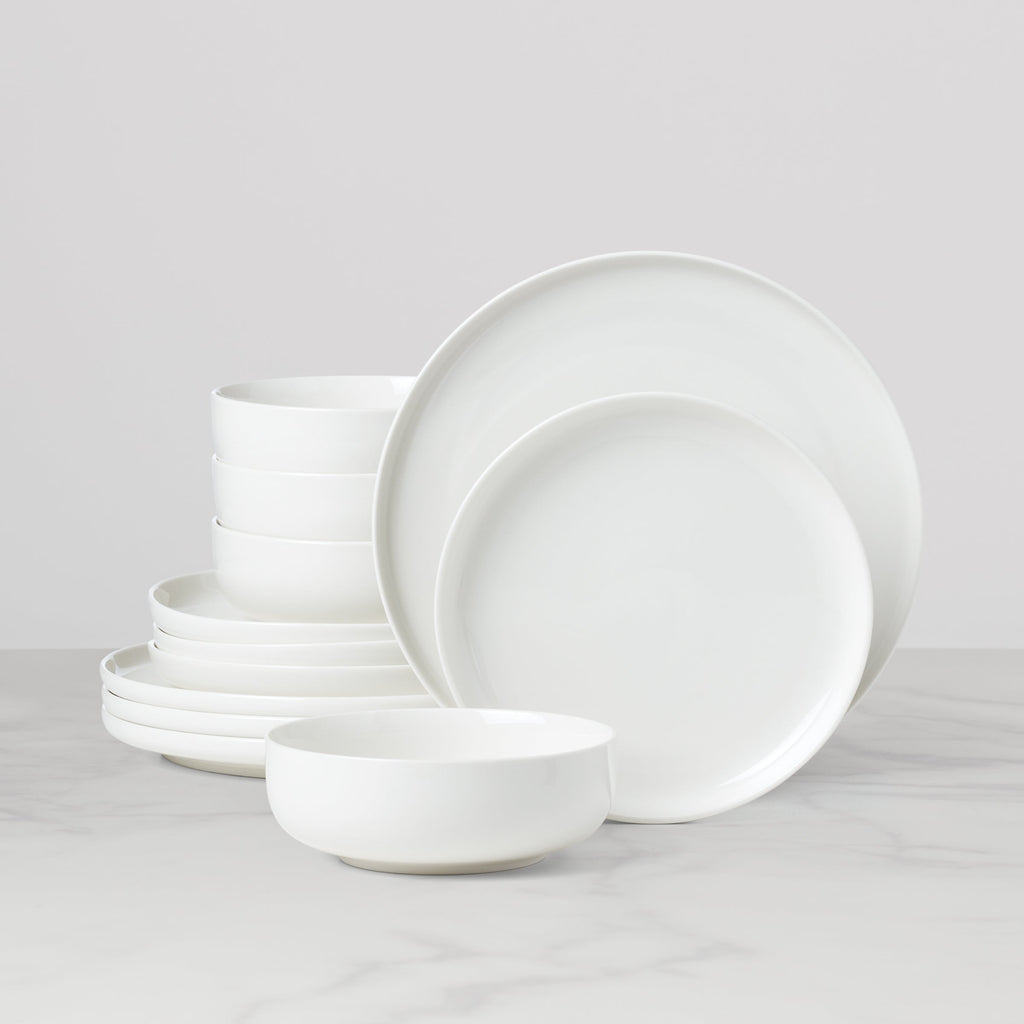 Thekbunny 24 Seven White 12-Piece Dinnerware Set