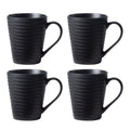 Thekbunny  Ridge Black Mugs - Set of 4