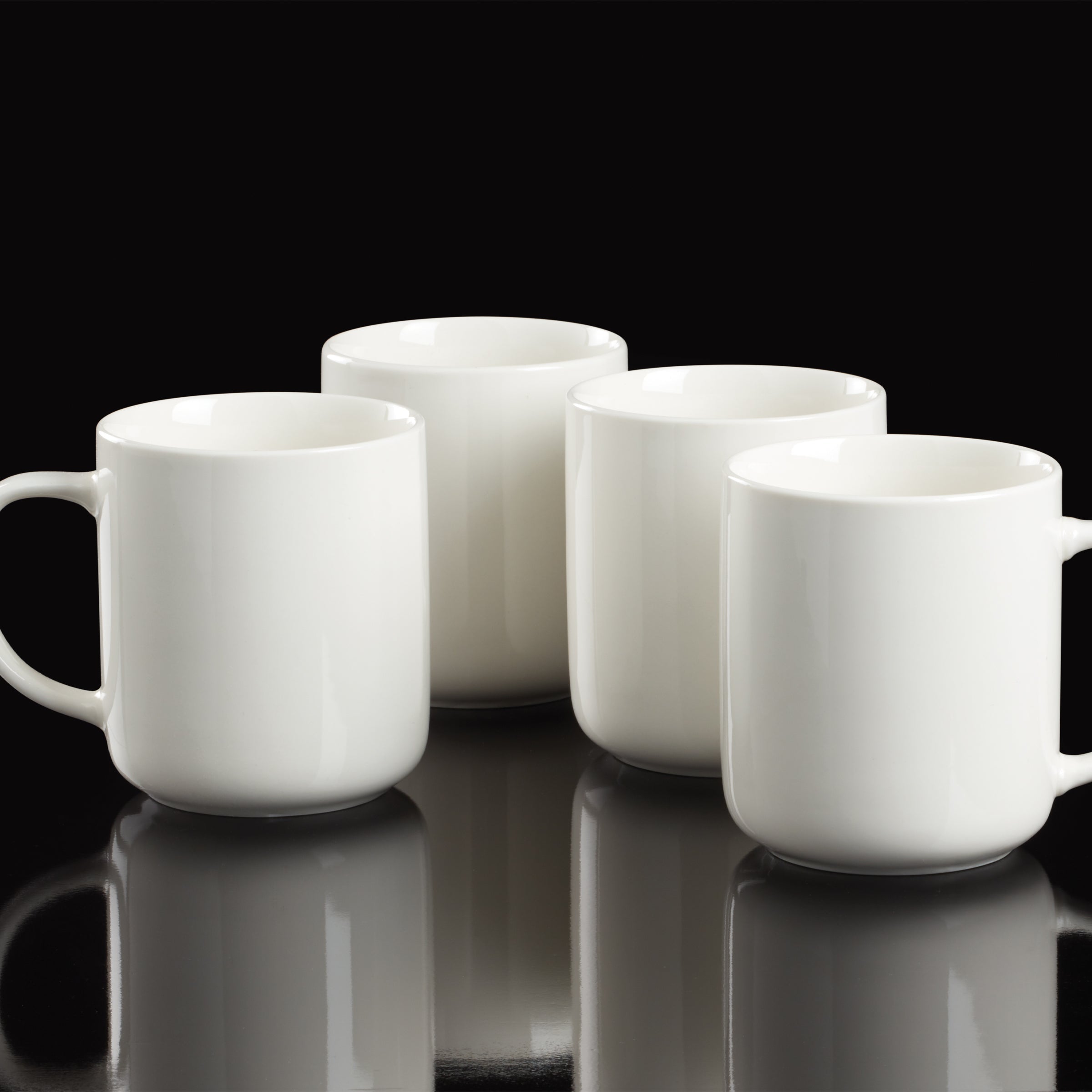 Thekbunny 24 Seven White Mugs - Set of 4