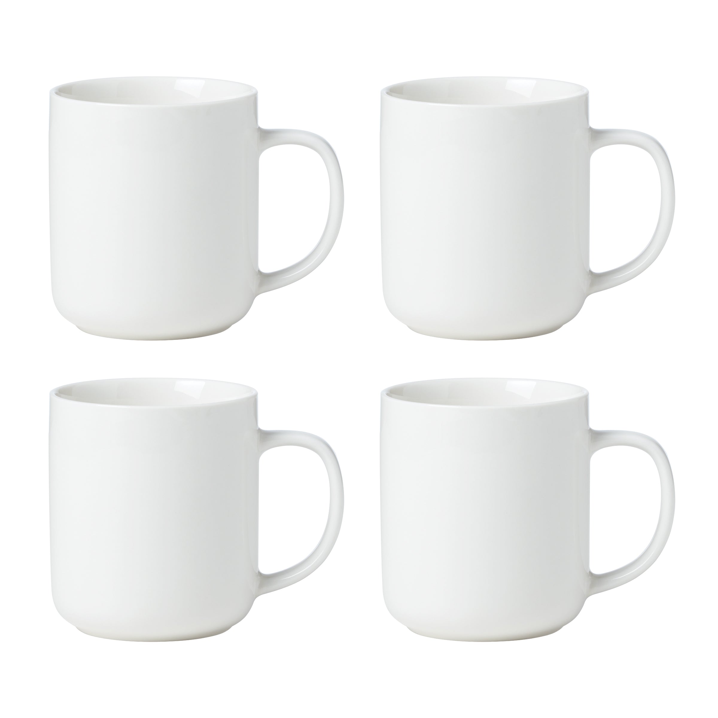 Thekbunny 24 Seven White Mugs - Set of 4