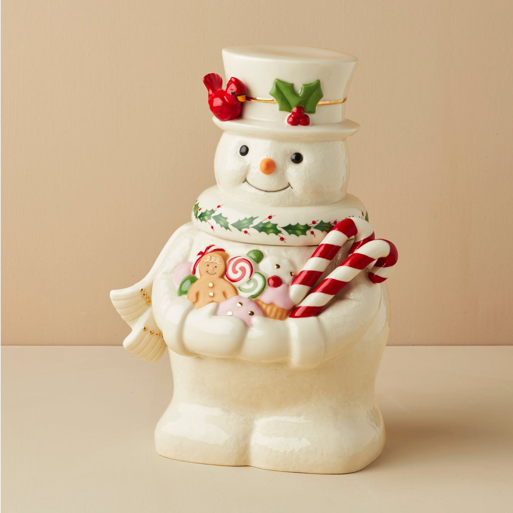 Thekbunny Happy Holly Days Snowman Cookie Jar