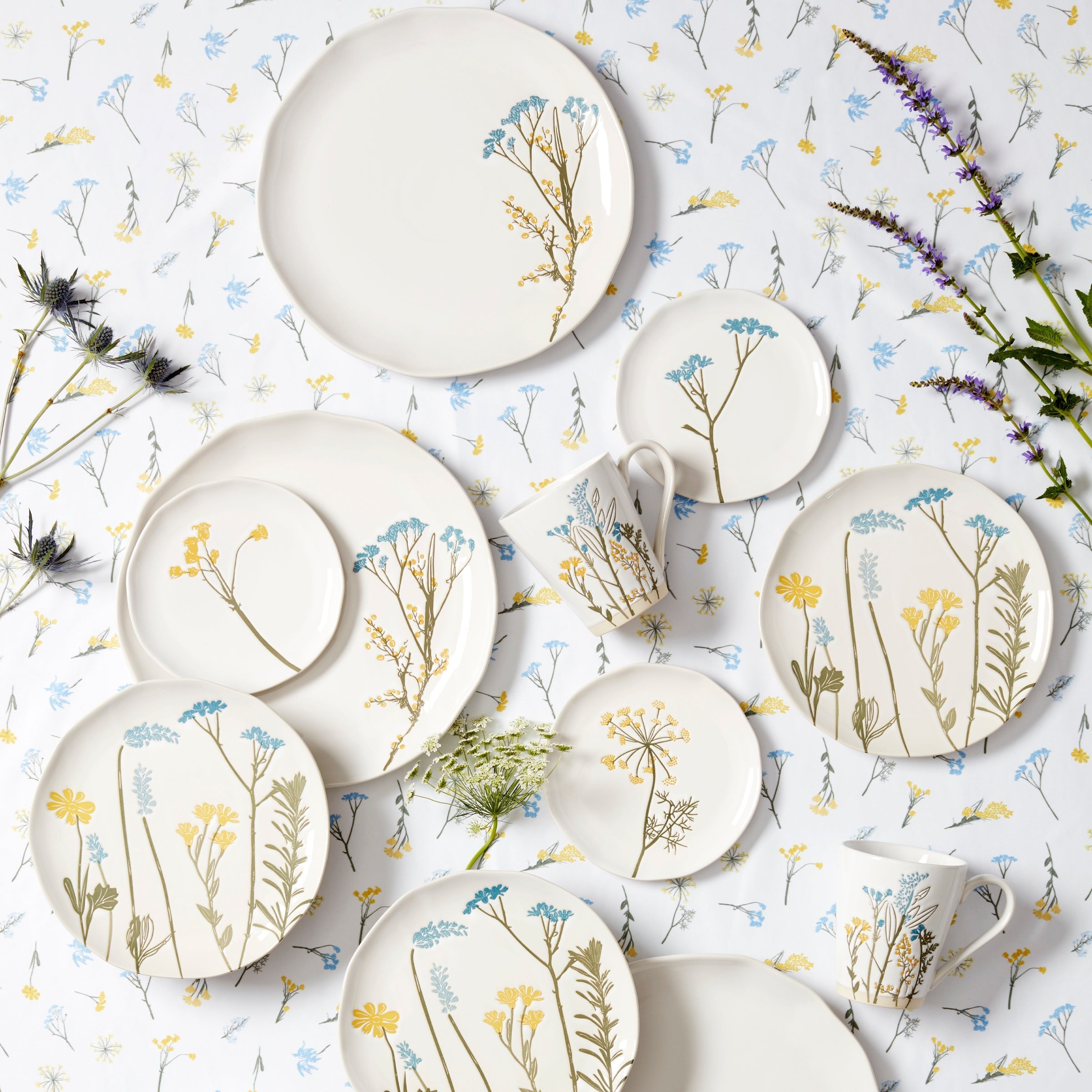 Wildflowers Dinner Plates - Set for 4