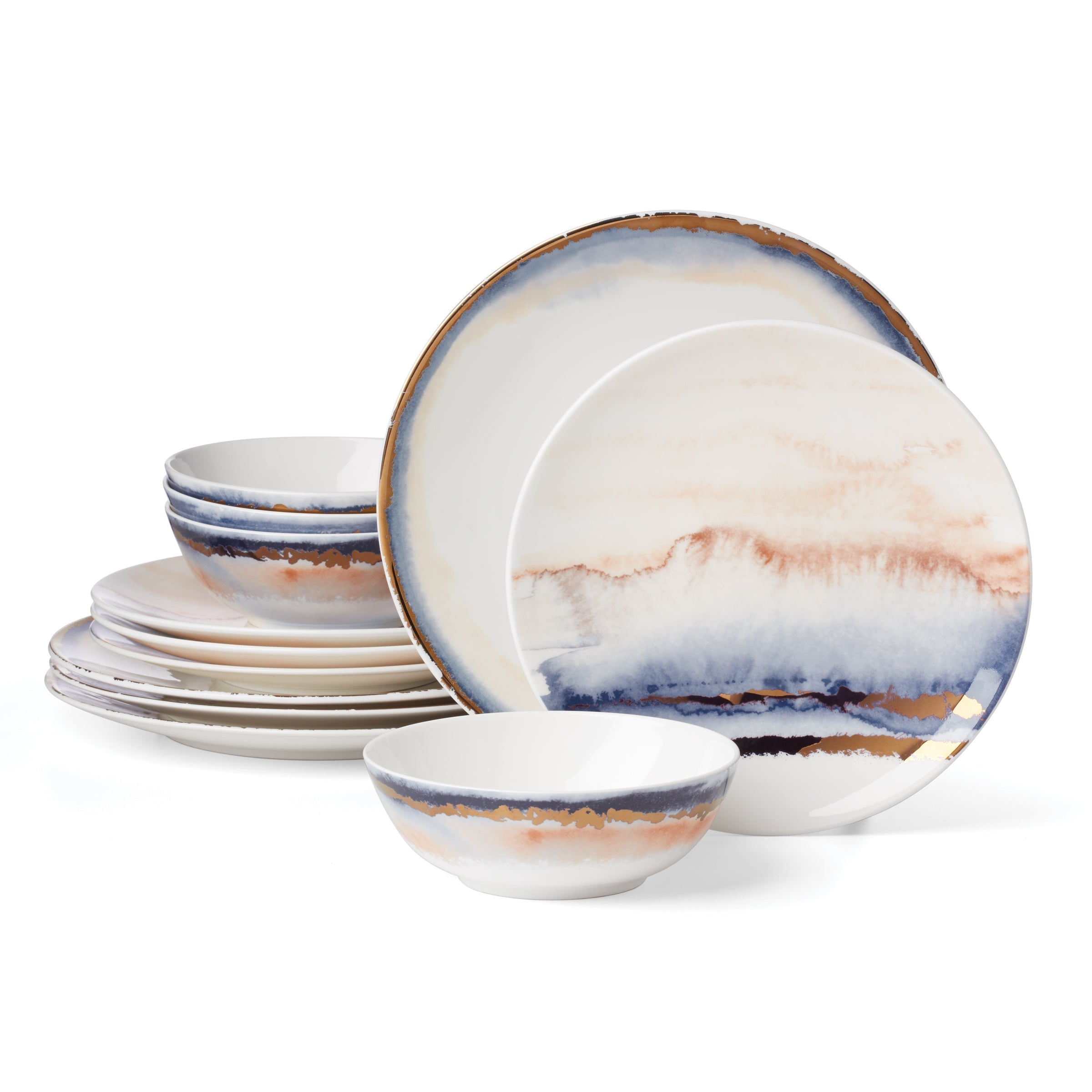 Thekbunny Summer Radiance 12-Piece Dinnerware Set