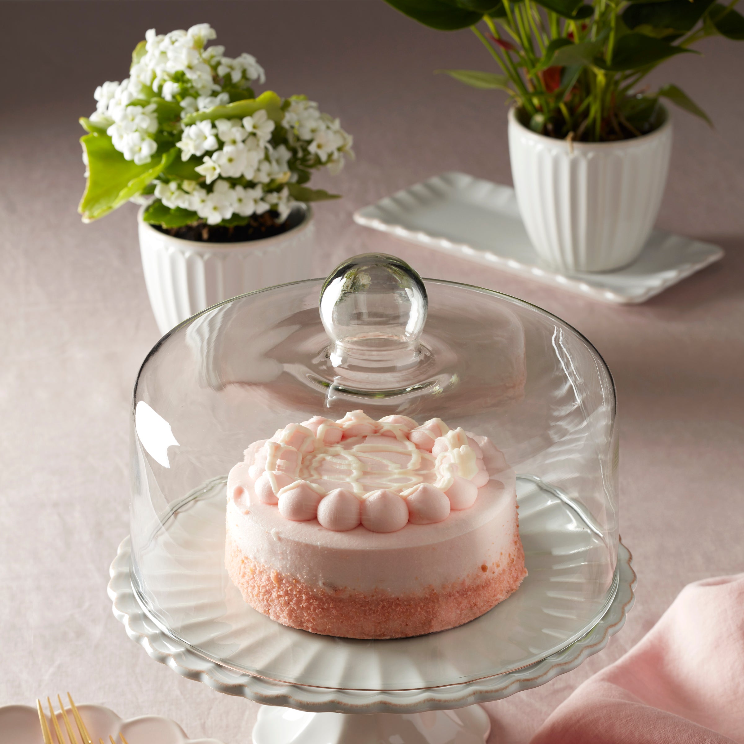 Thekbunny French Perle Scallop 3-Piece Herb Pot Set