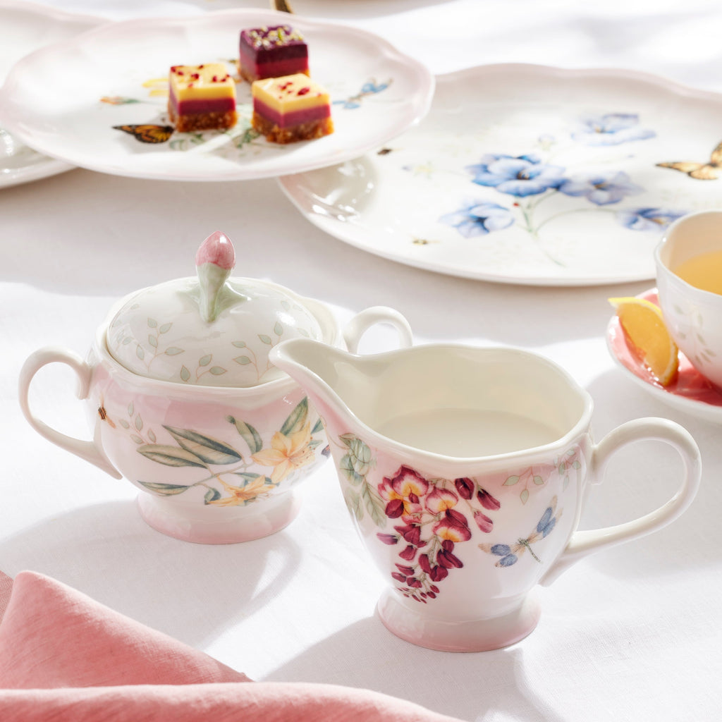 Thekbunny Butterfly Meadow Pink Ombre 5-Piece Tea Set