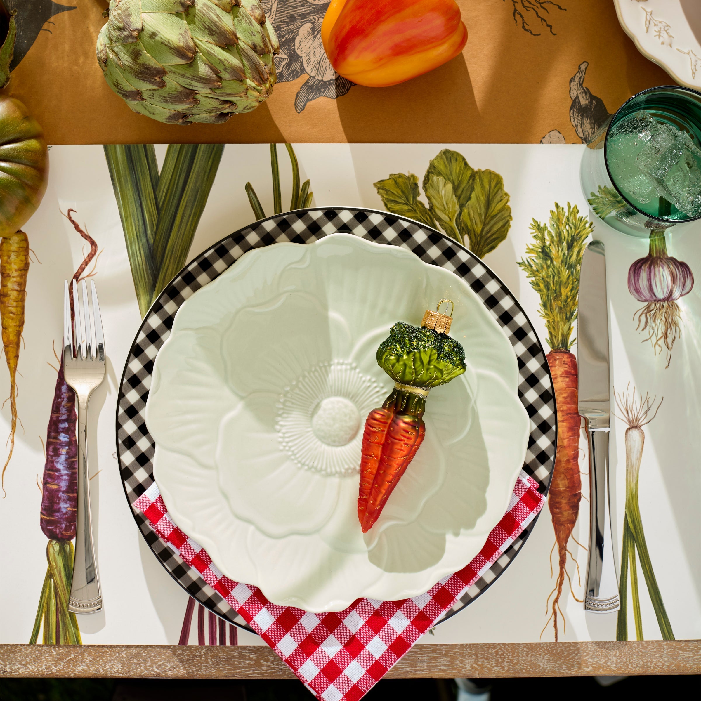 Thekbunny Butterfly Meadow Floral Green Accent Plates - Set of 4
