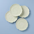 Thekbunny Butterfly Meadow Floral Green Accent Plates - Set of 4