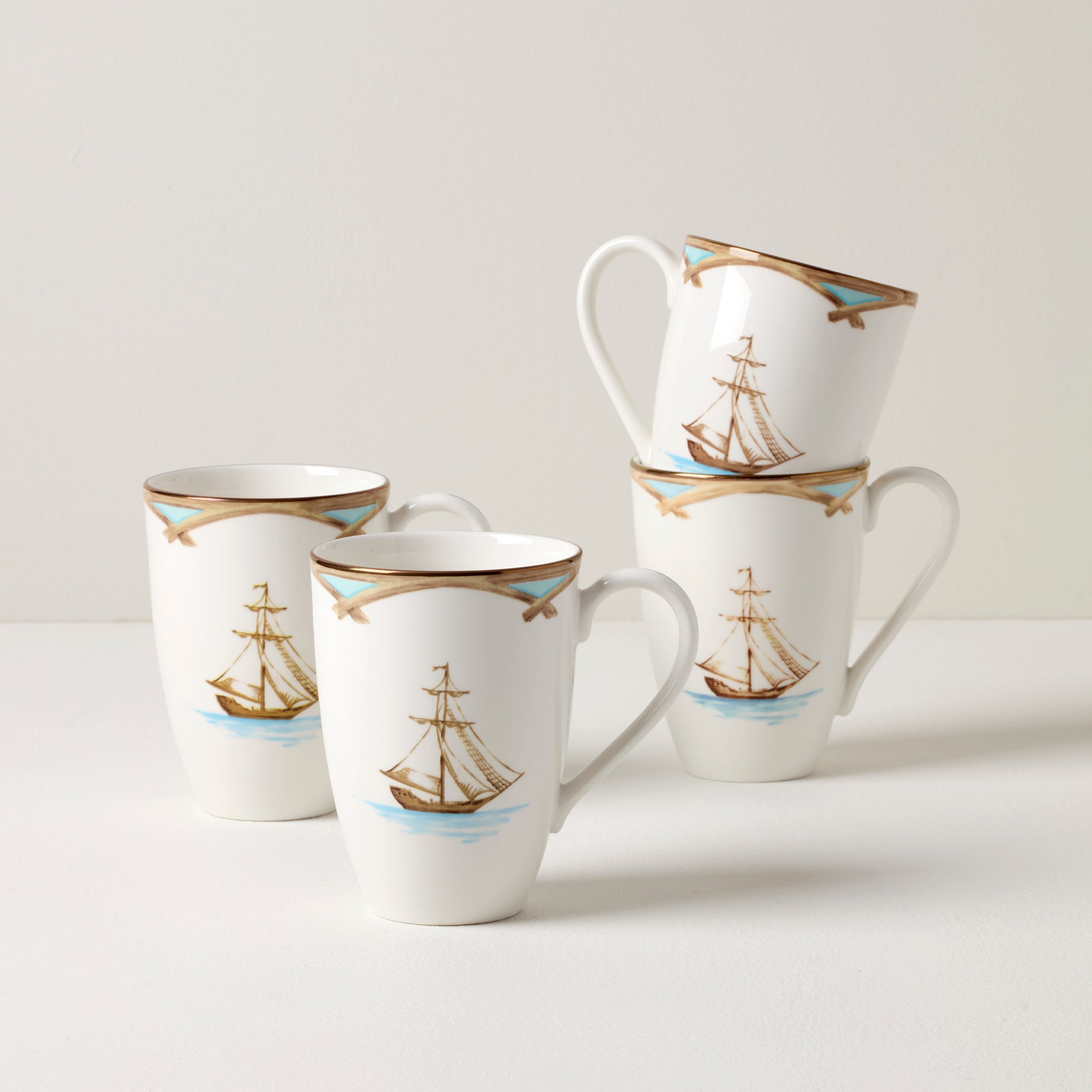 Thekbunny British Colonial Tradewind Mugs - Set of 4