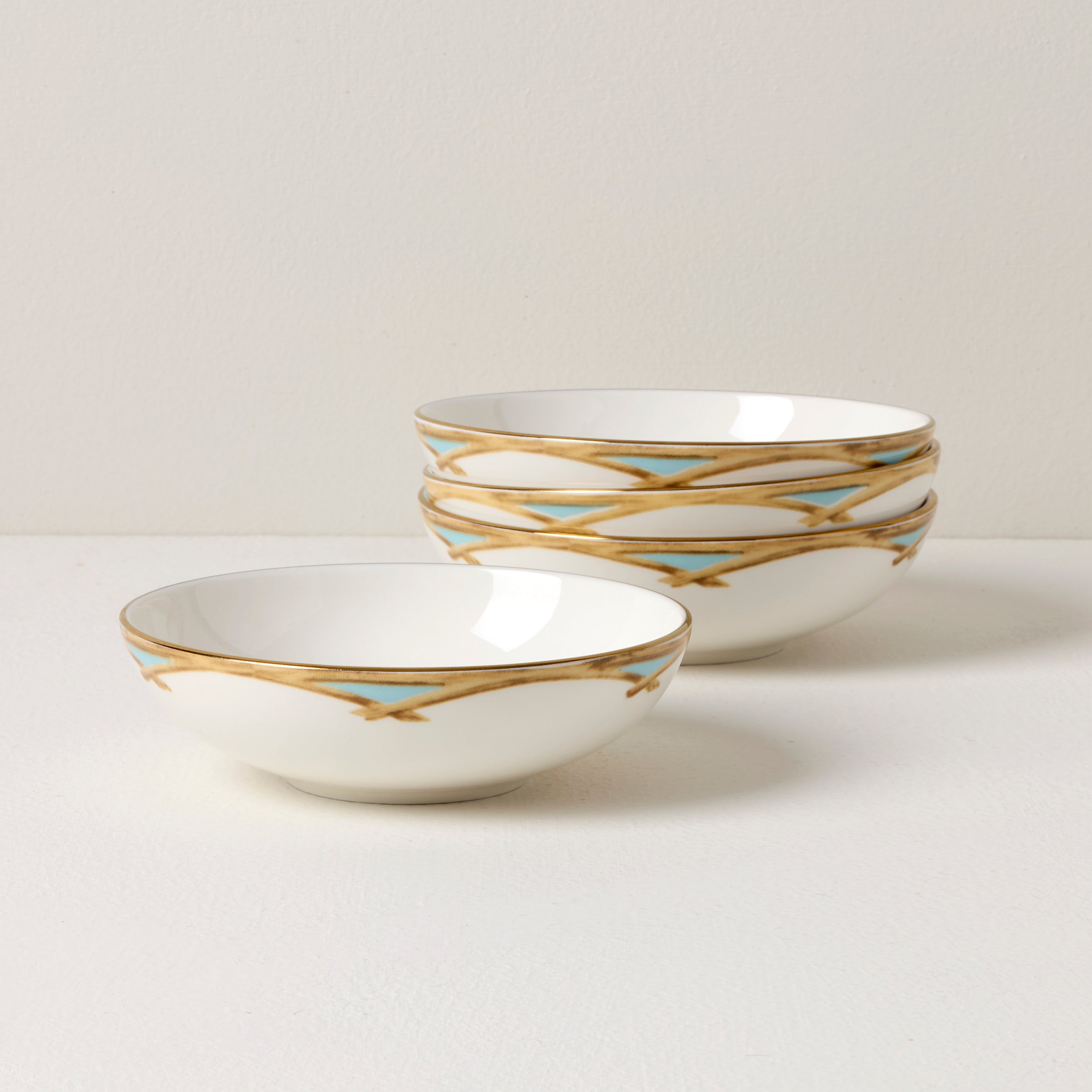 Thekbunny British Colonial Bamboo Fruit Bowls - Set of 4