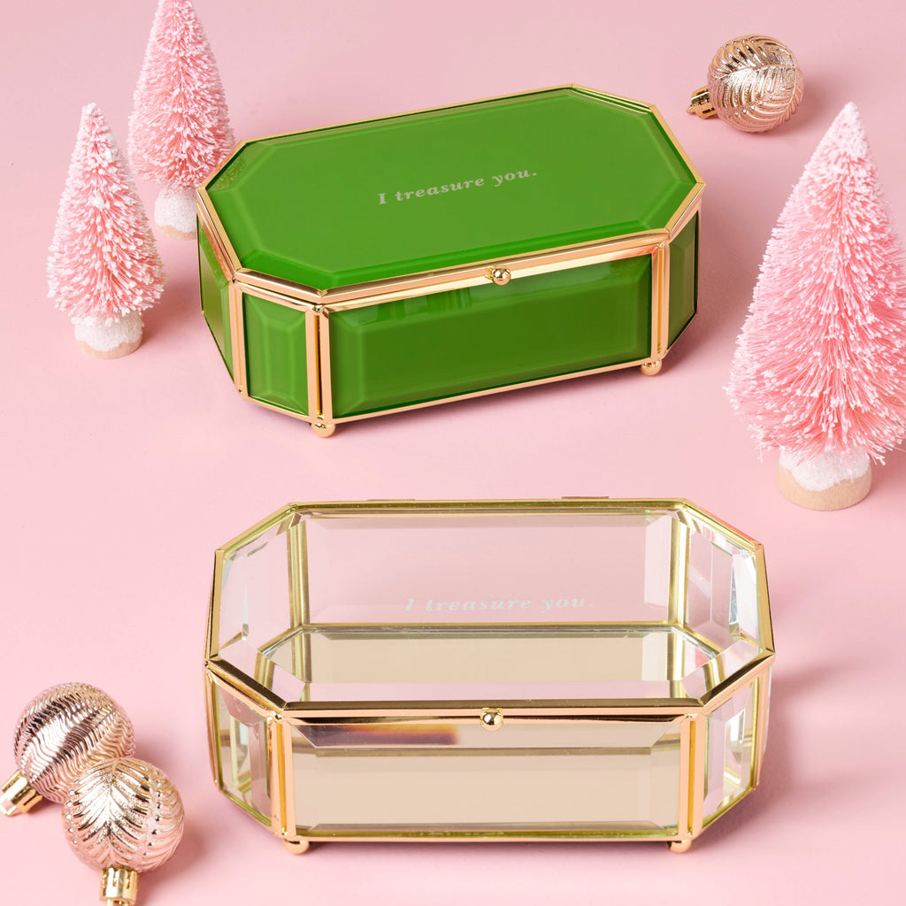 Thekbunny I Treasure You Clear Jewelry Box