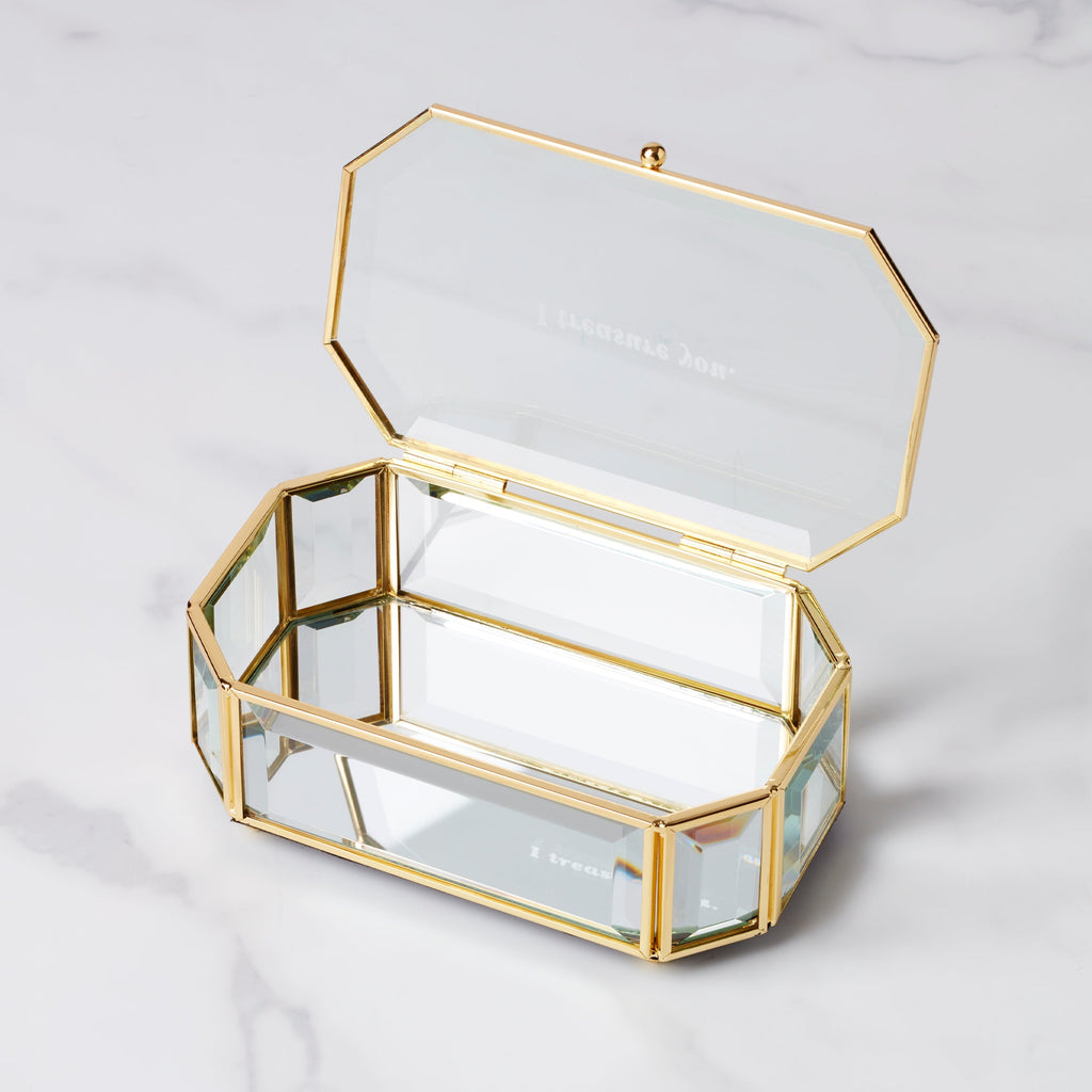 Thekbunny I Treasure You Clear Jewelry Box