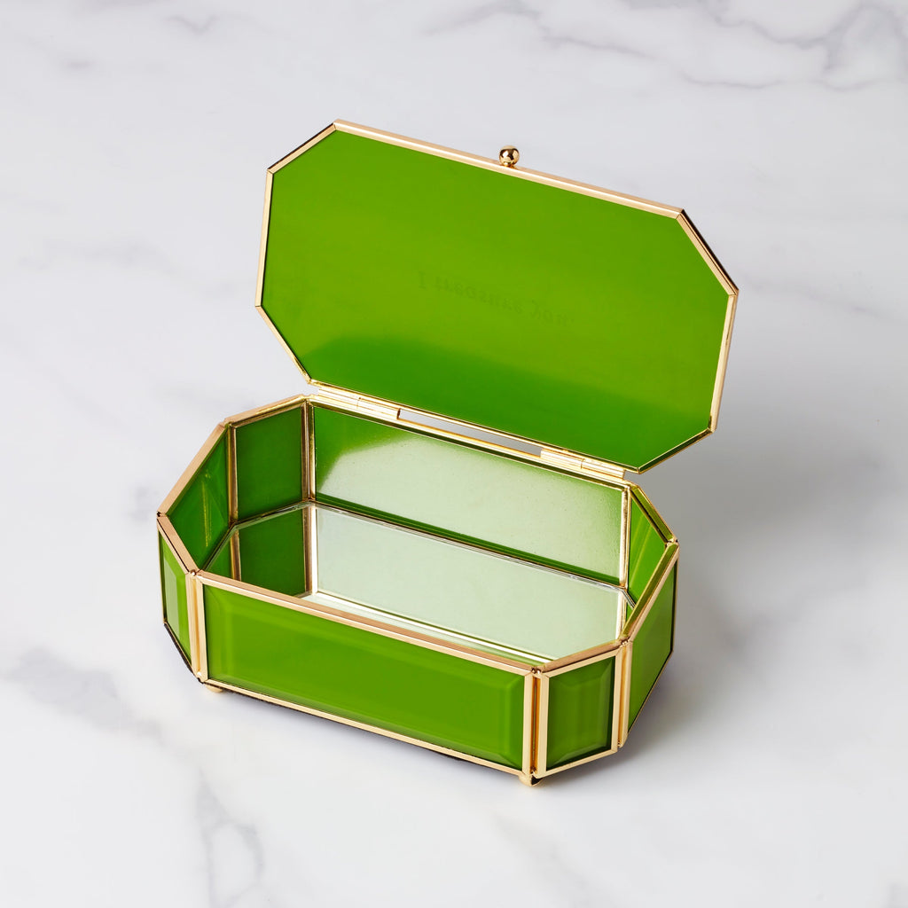 Thekbunny I Treasure You Green Jewelry Box