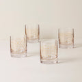 Thekbunny Tuscany Classics Gold Dust Double Old Fashion Glasses - Set