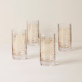 Thekbunny Tuscany Classics Gold Dust Highball Glasses - Set Of 4