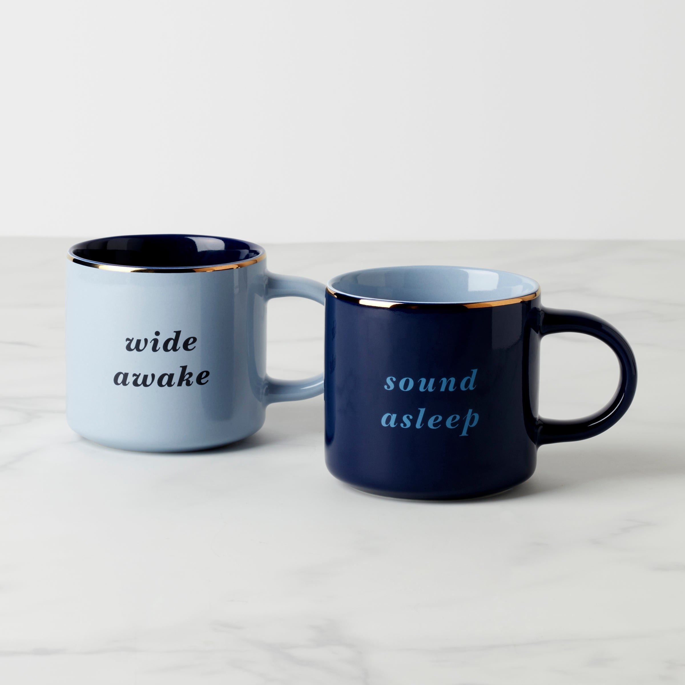 Thekbunny  Two of a Kind Wide Awake & Sound Asleep Mugs - Set of 2