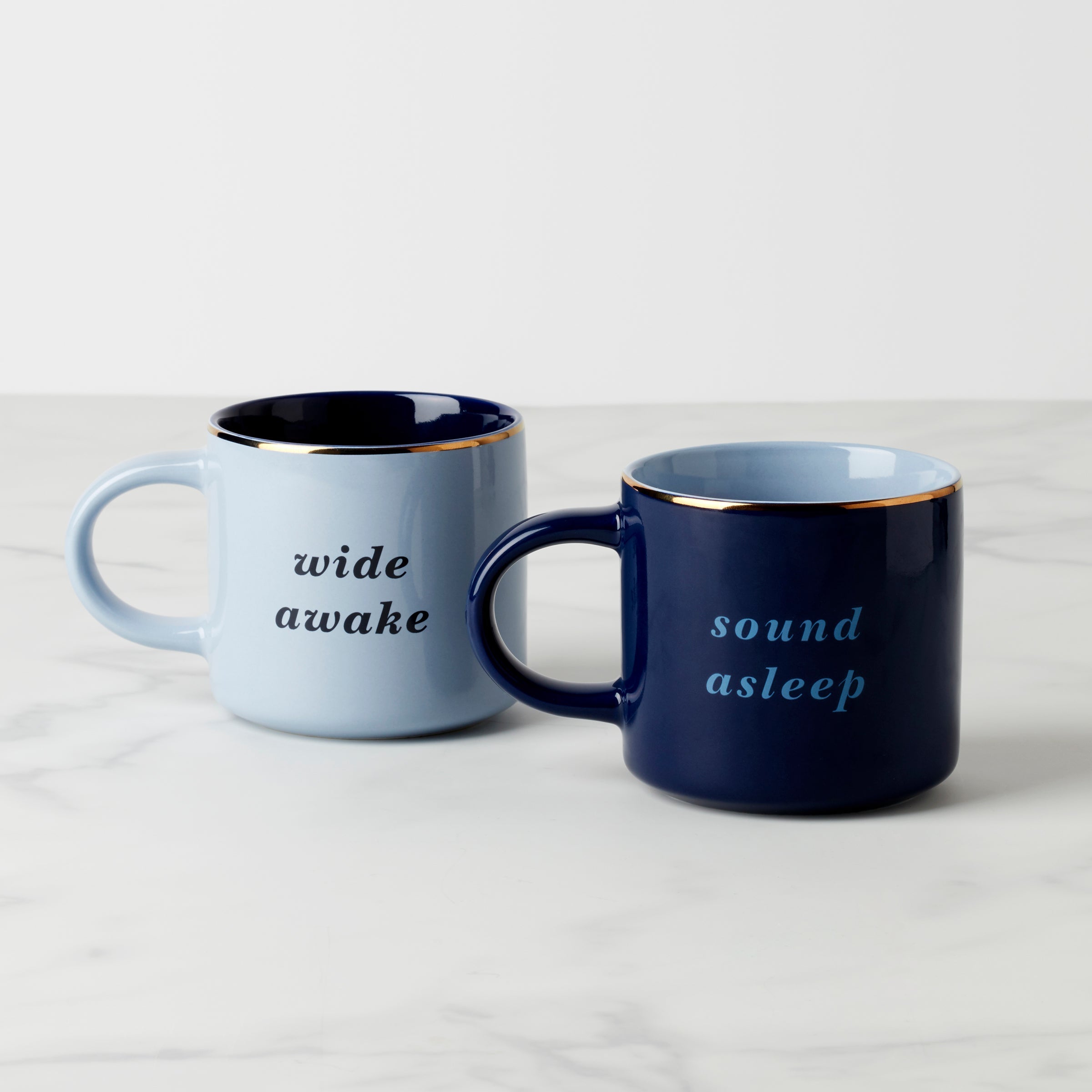 Thekbunny  Two of a Kind Wide Awake & Sound Asleep Mugs - Set of 2