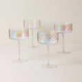 Thekbunny Tuscany Classics Iridescent Coupe Glasses - Set Of 4