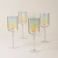 Thekbunny Tuscany Classics Iridescent Red Wine Glasses - Set Of 4