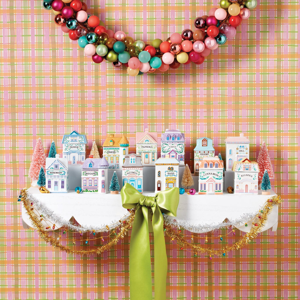 Thekbunny Spice Village 6-Piece Garden District Spice Jar Set